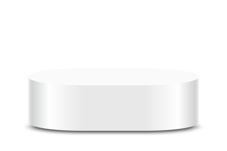 Ücretsiz Vektör 3d white podium pedestal for displaying product presentations awards