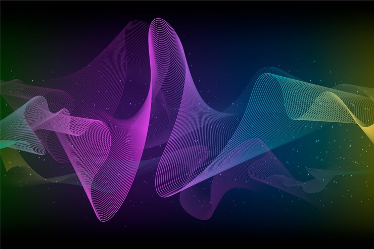 Ücretsiz Vektör abstract background with wavy colorful shape