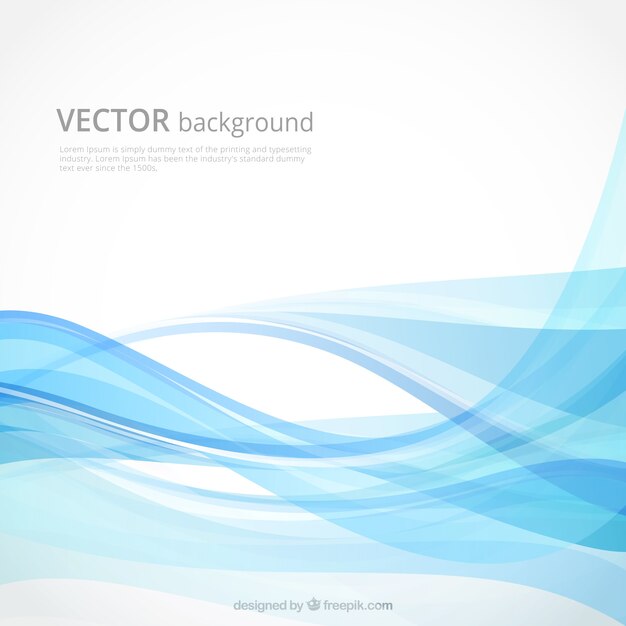 abstract background with wavy forms in blue tones
