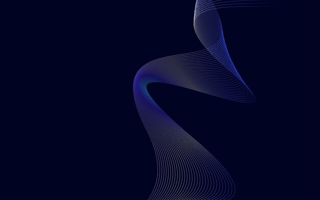 Abstract Blue Gradient Color technology Line wave background