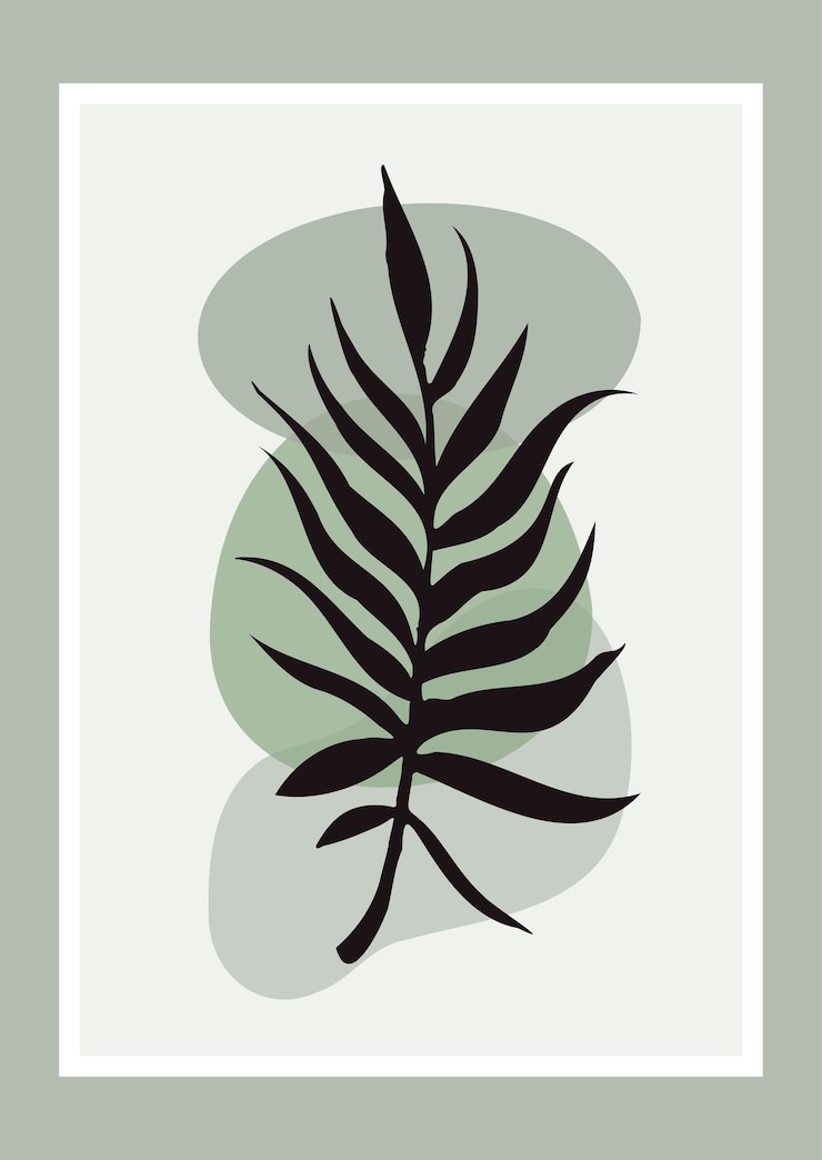 Ücretsiz Vektör abstract boho style minimal wall art