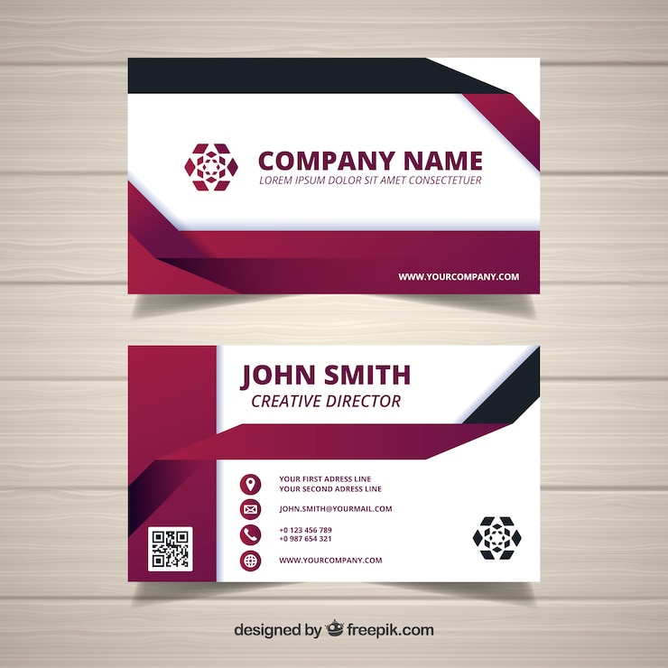 Ücretsiz Vektör abstract company card