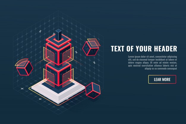 abstract concept of game element icon totem, checkpoint, digital data visualization
