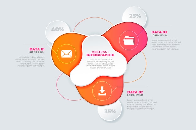 Abstract shape gradient infographic