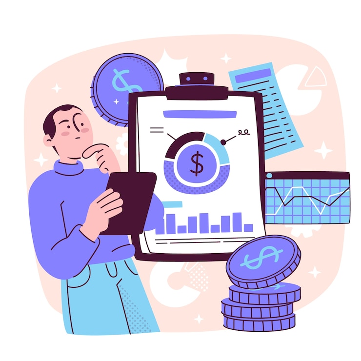 Ücretsiz Vektör accounting  concept illustration