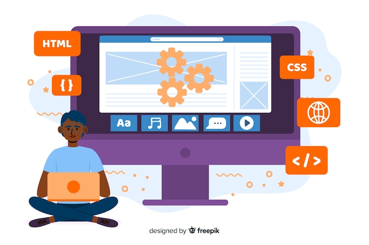 Ücretsiz Vektör açılış sayfası için web sitesi kurulum konsepti