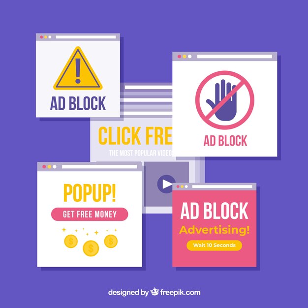 ad block popup concept