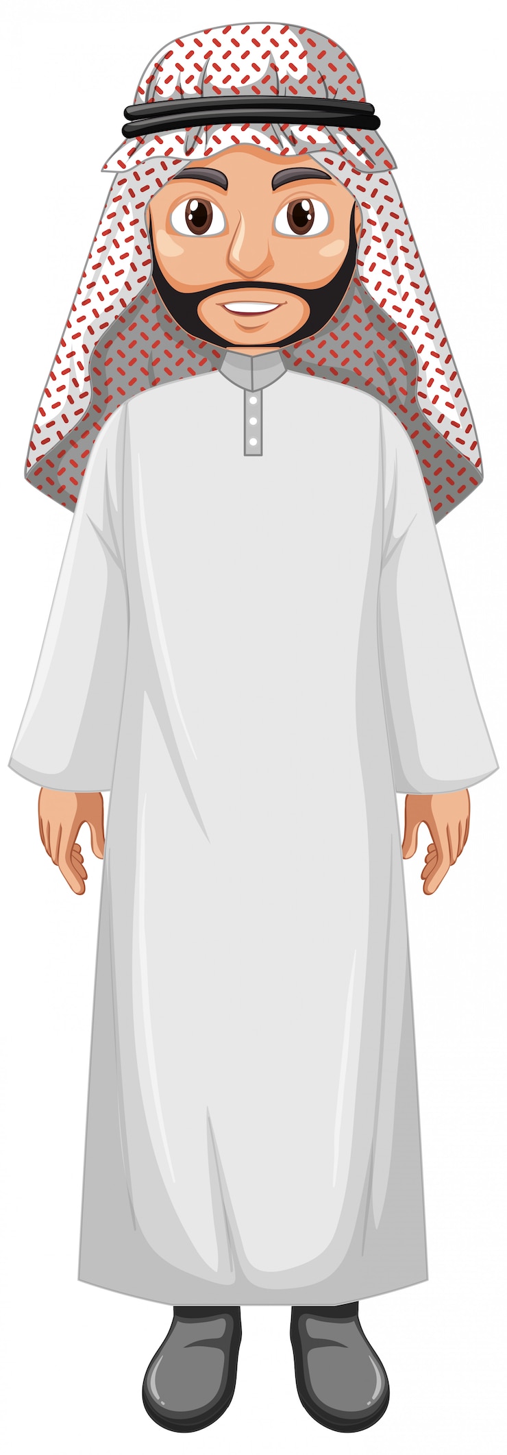 Ücretsiz Vektör adult man arab wearing arab costume character