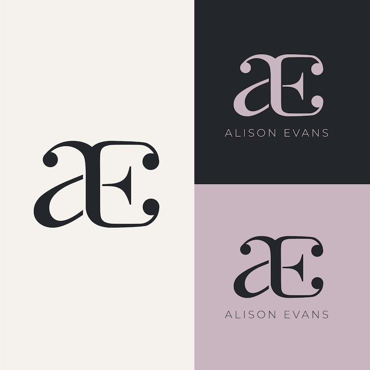 Ücretsiz Vektör ae logo monogram design