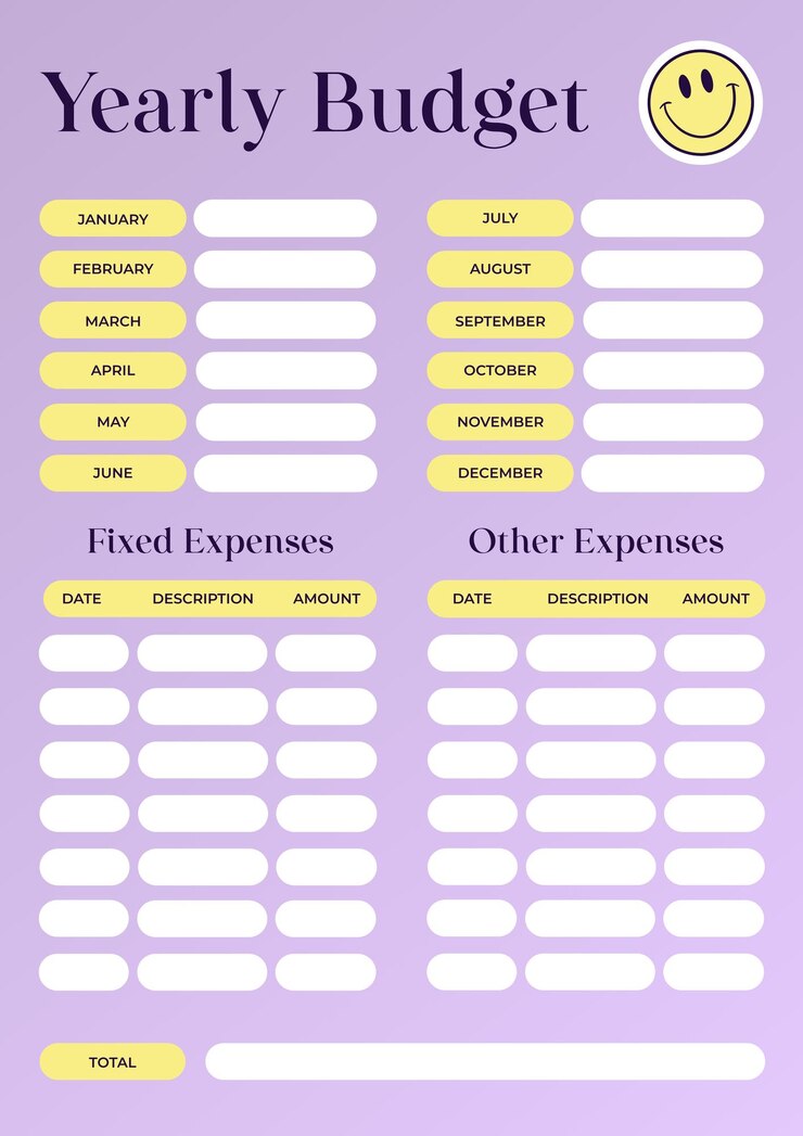 Ücretsiz Vektör aesthetic cool budget planner