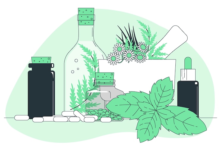 Ücretsiz Vektör alternative medicine concept illustration