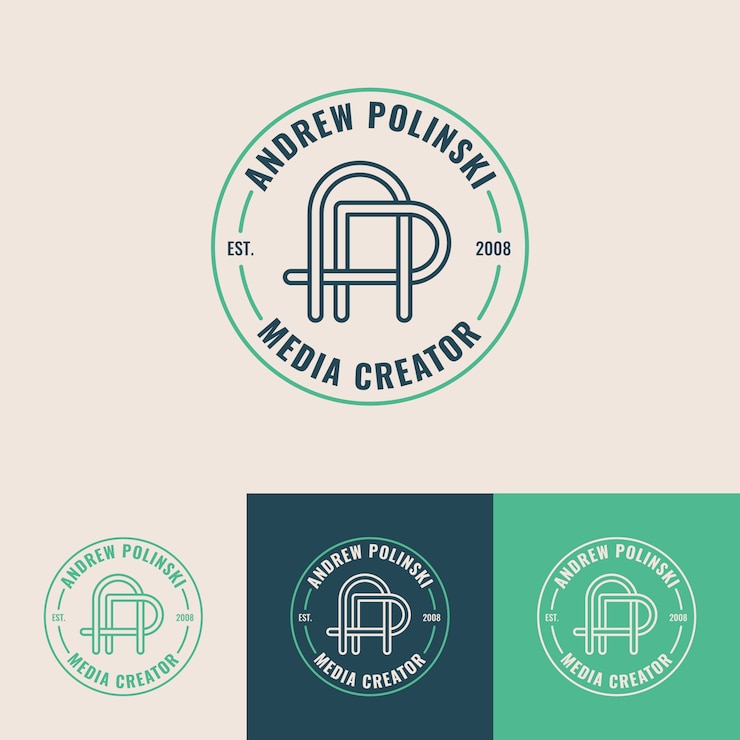 Ücretsiz Vektör ap monogram logo şablonu