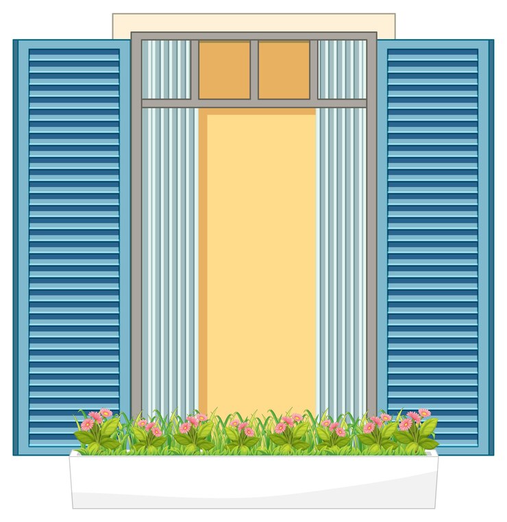 Ücretsiz Vektör apartman binası veya ev cephesi için bir pencere