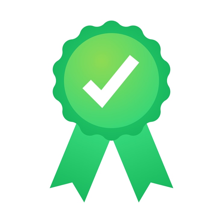 Ücretsiz Vektör approved check mark ribbon