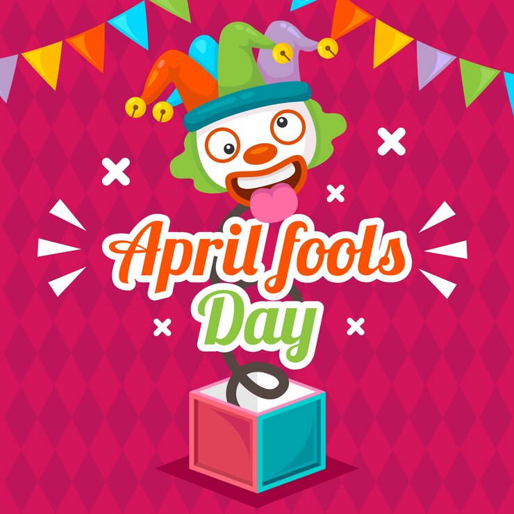 Ücretsiz Vektör april fools day flat design