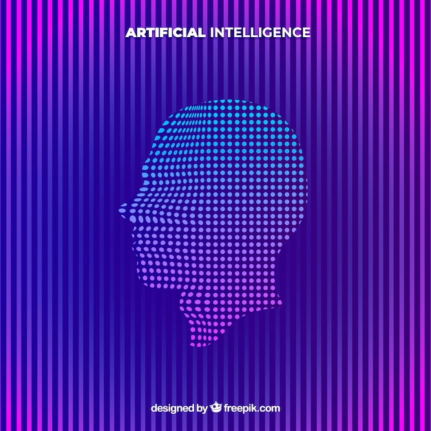 Artificial intelligence background in abstract style