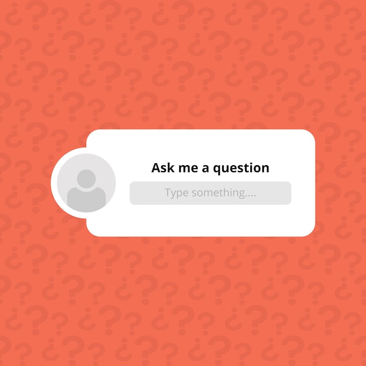 Ücretsiz Vektör ask me a question social media template