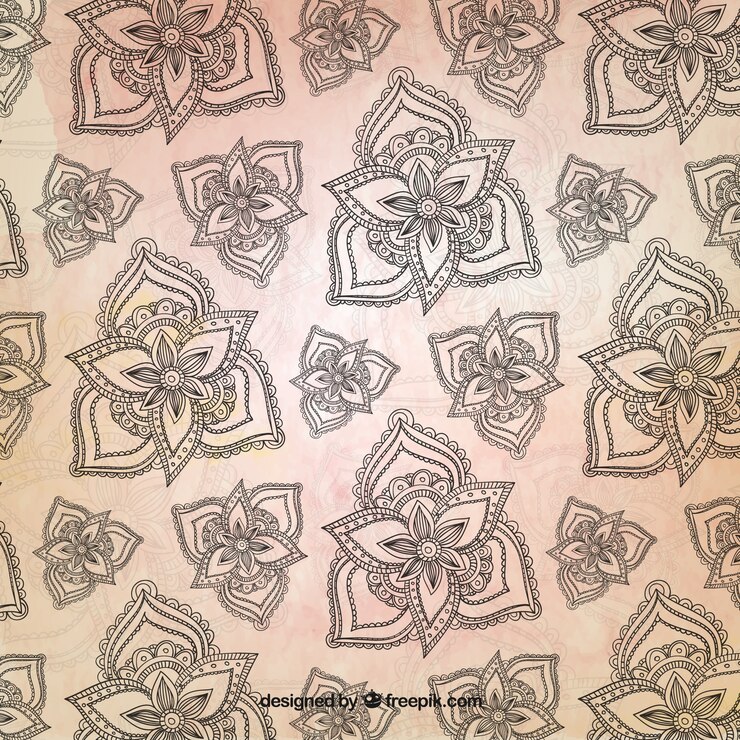 Ücretsiz Vektör background with sketches floral 
