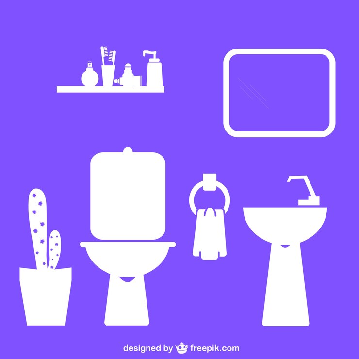 Ücretsiz Vektör banyo düz tasarım