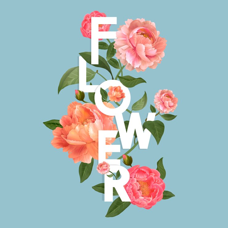 Ücretsiz Vektör beautiful blooming flowers design vector