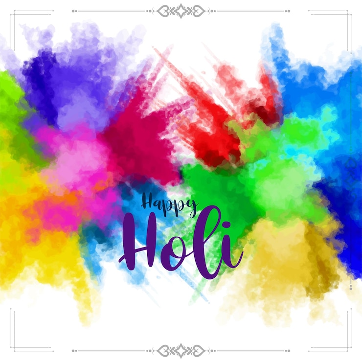 Ücretsiz Vektör beautiful happy holi cultural indian festival background