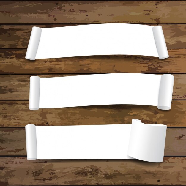 Ücretsiz Vektör beyaz banner koleksiyonu