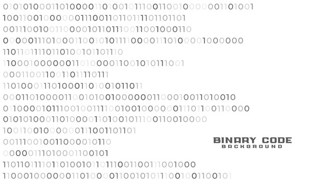 Binary code network technology white background 