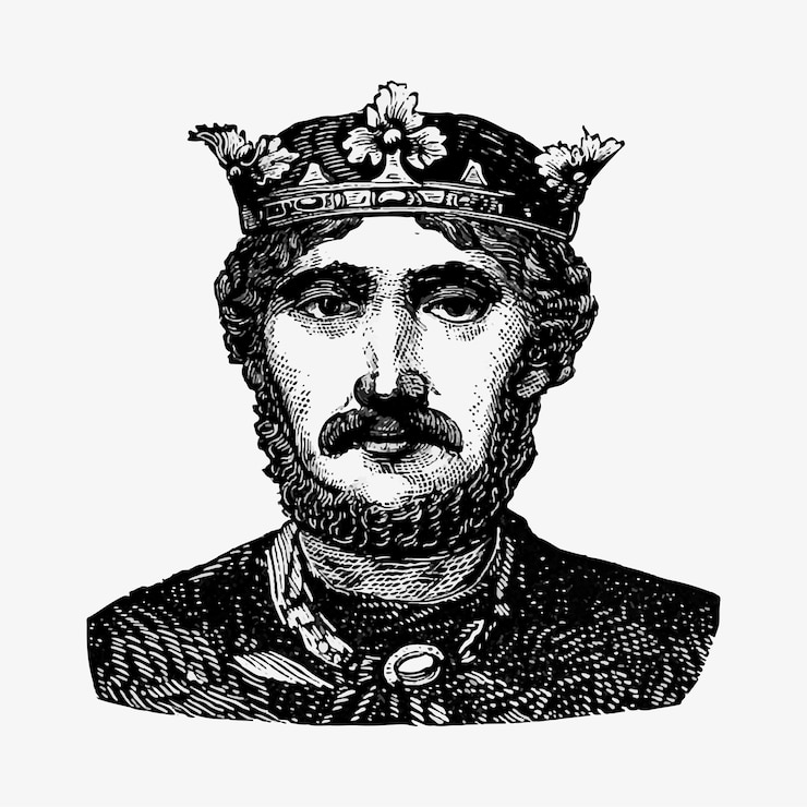 Ücretsiz Vektör bir kralın portresi