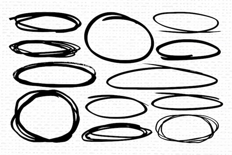 Ücretsiz Vektör black oval banner frame  collection