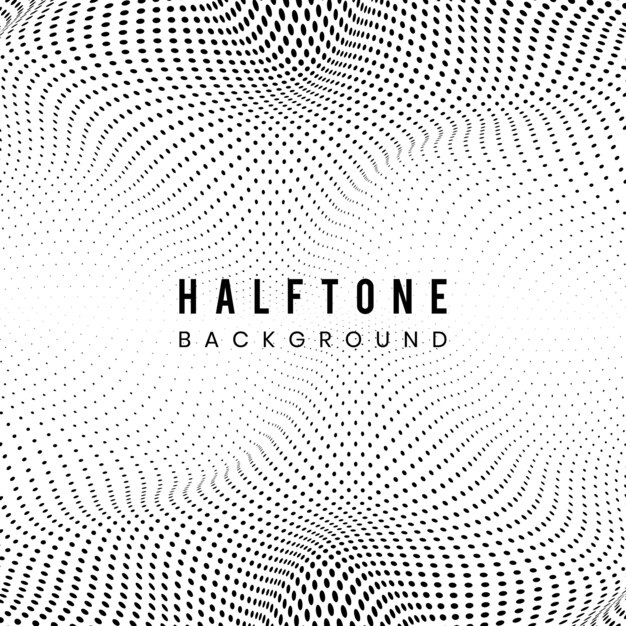 black wavy halftone on white background vector