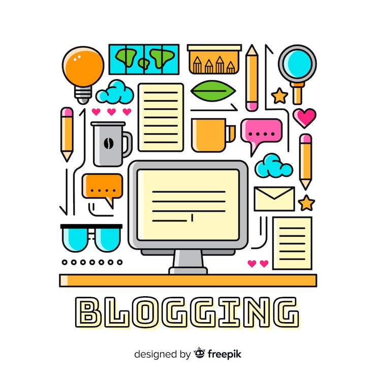 Ücretsiz Vektör blog kavramı