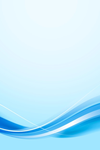 blue curve frame template vector