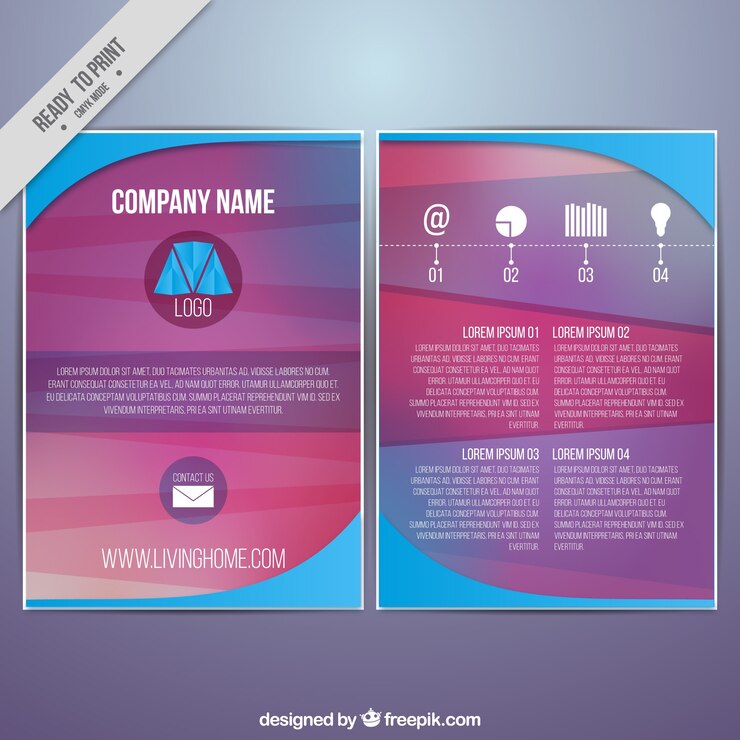 Ücretsiz Vektör blurred business brochure template