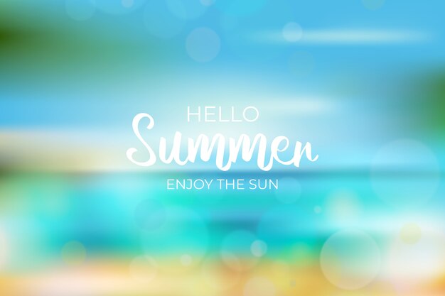 Blurred hello summer background