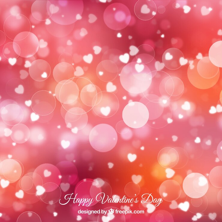 Ücretsiz Vektör blurred valentine's day background in red