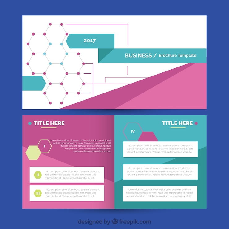 Ücretsiz Vektör business brochure template with purple shapes