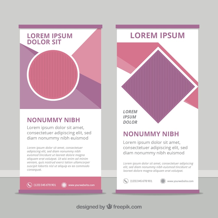 Ücretsiz Vektör business roll up with forms in purple tones