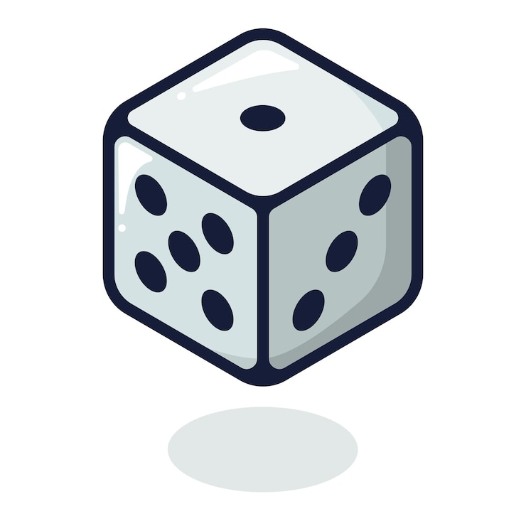Ücretsiz Vektör cartoon style dice