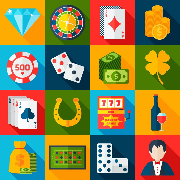 Ücretsiz Vektör casino flat icons