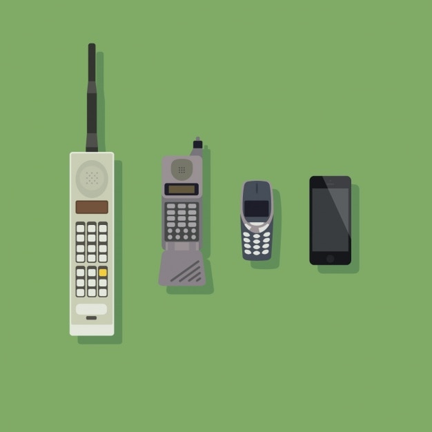 Ücretsiz Vektör cep telefonu evrimi tasarımı