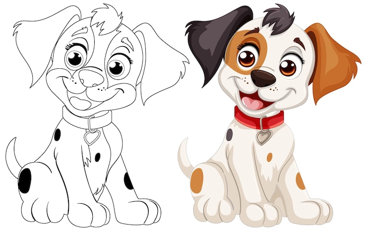 Ücretsiz Vektör cheerful puppy friends vector illustration