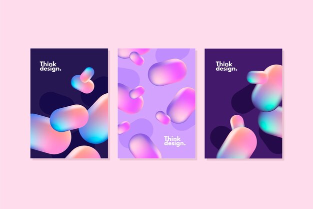 collection of abstract fluid covers
