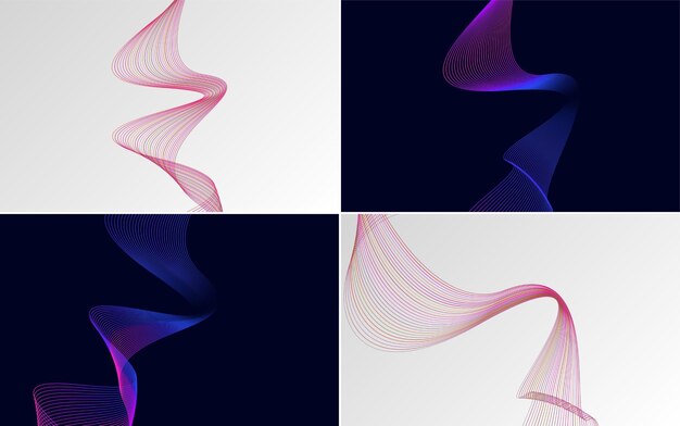 collection of geometric minimal lines pattern set