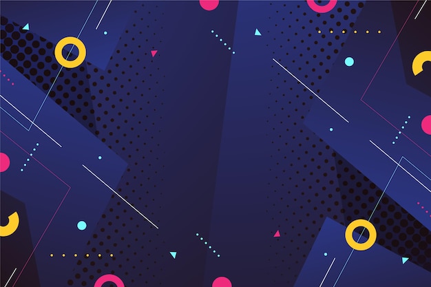 colorful background with different abstract shapes