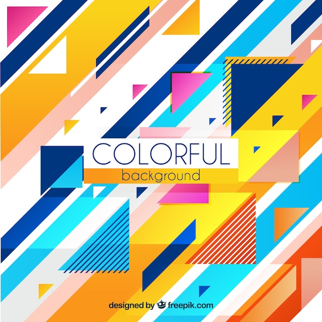 colorful background with geometric shapes in abstract style