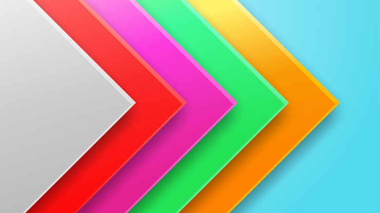 Ücretsiz Vektör colorful paper background, colorful 3d banner