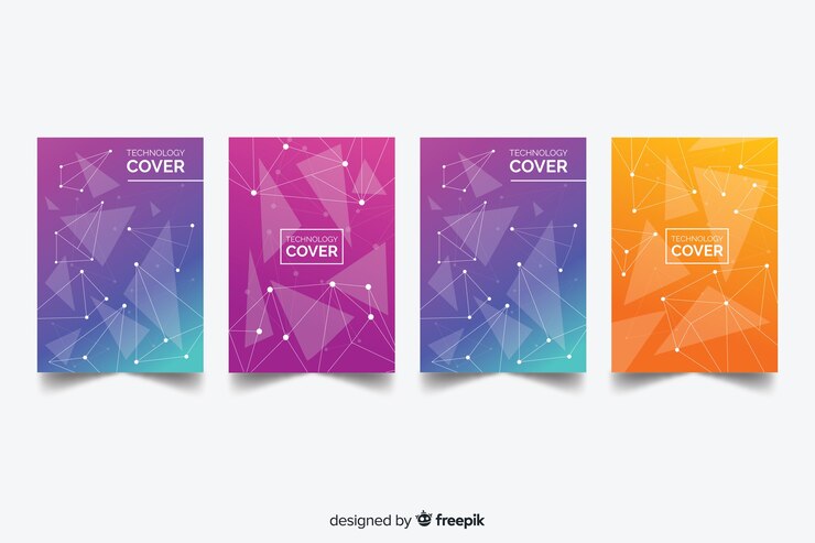 Ücretsiz Vektör colorful technology brochure collection