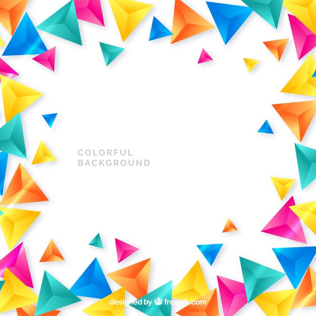 colourful triangle background