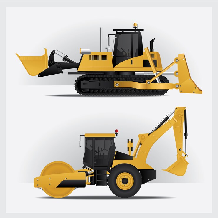 Ücretsiz Vektör construction vehicles illustration set