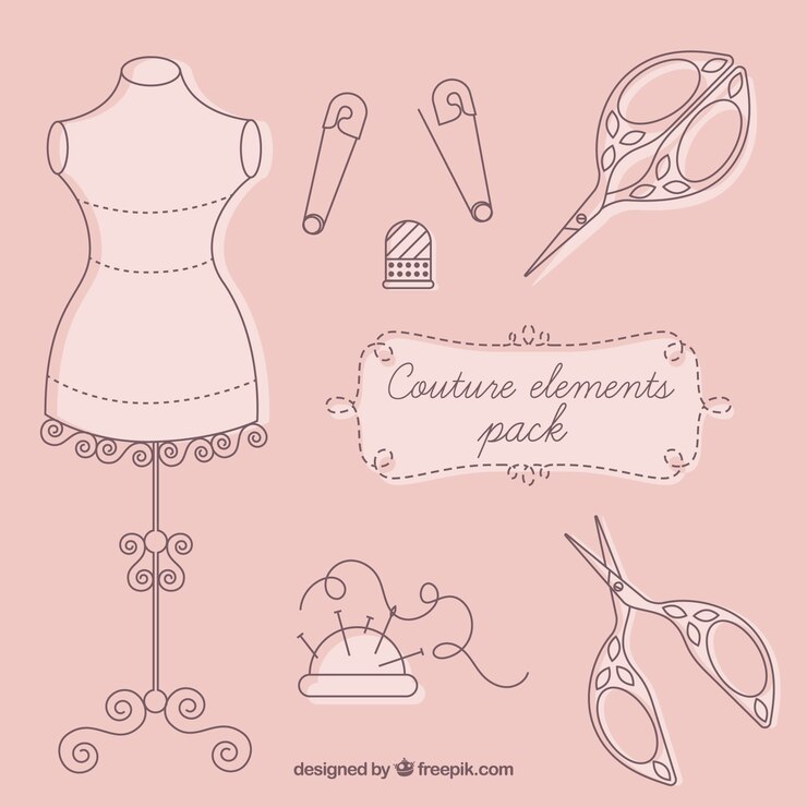 Ücretsiz Vektör couture ögeleri